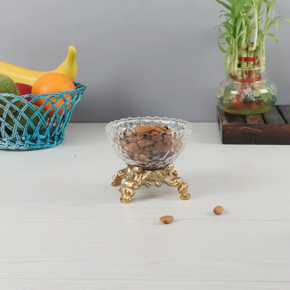 Four Legged Aristocrat's Glass Bowl (Gold)