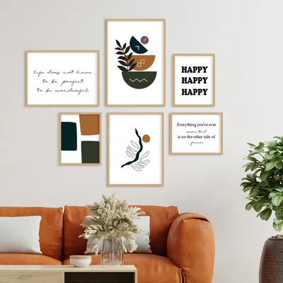Gleeful Office Frame Sets In Yellow & Green Modern Design