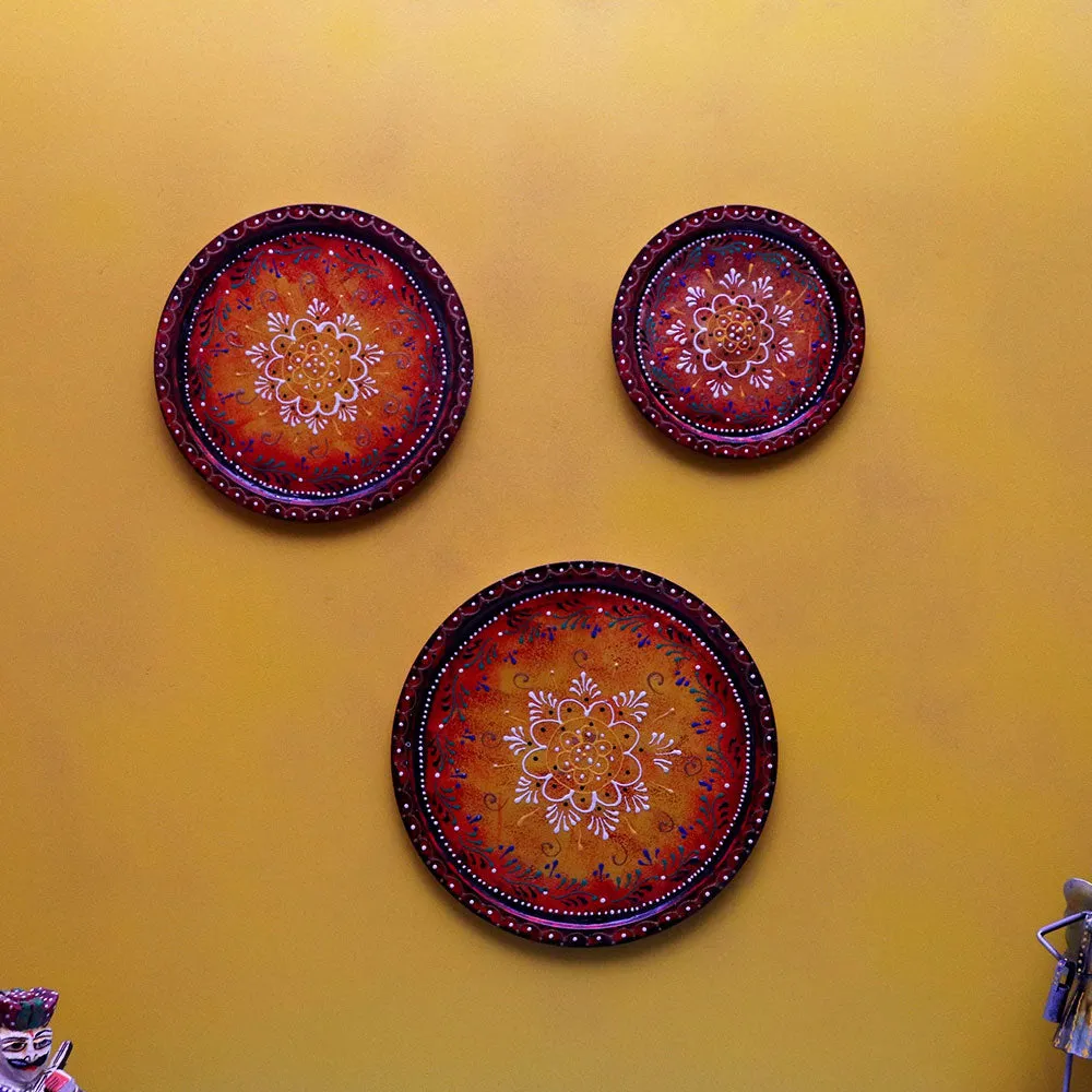 Glorious Rusty Hued Artwork Set of 3 Wallplates