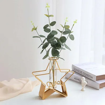 Glossy Pentagonal Glass Vase