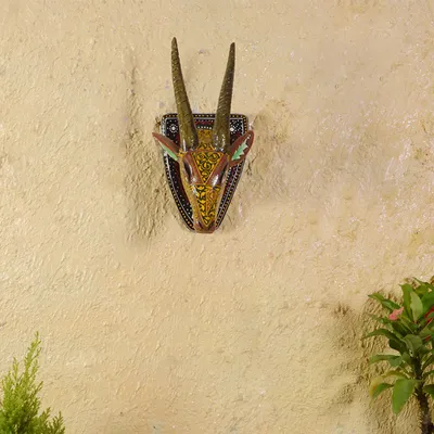 Glowing Deer Face Wall Decor