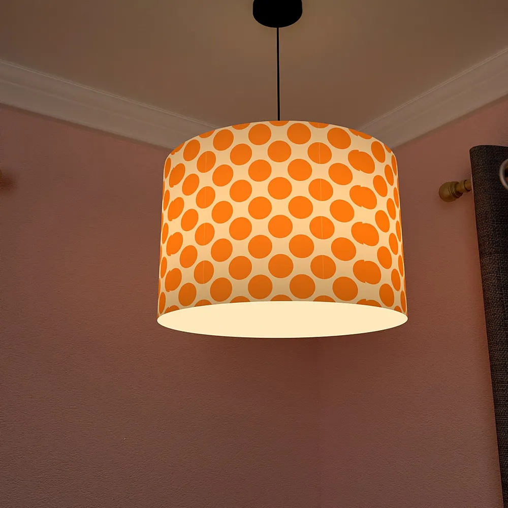 Glowing Orange Hanging Light