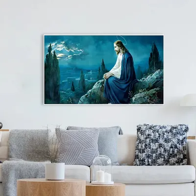 God Jesus Beautiful Scenery Canvas Printed Painting