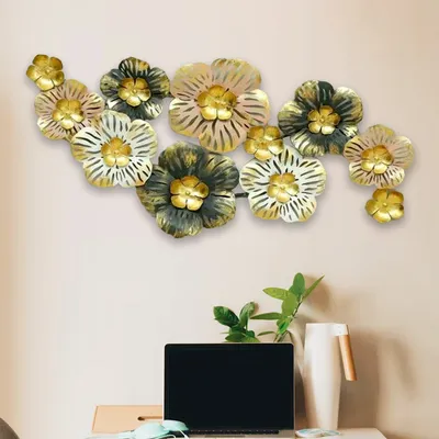 Gold & Pearl Metal Wall Art
