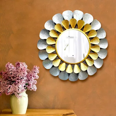 Gold & Silver Petals Exquisite Metal Wall Art