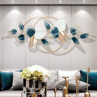 Golden  &amp; Green Enchanting Petal Metal Wall Art