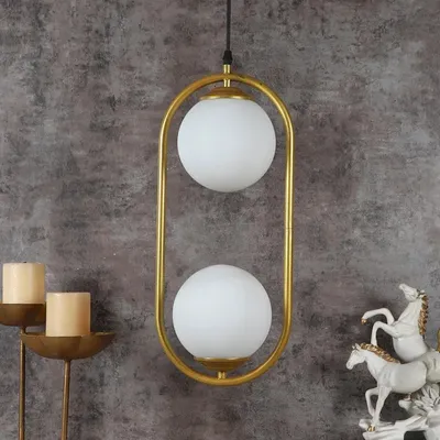 Golden Capsule Dual Globe Ceiling Light