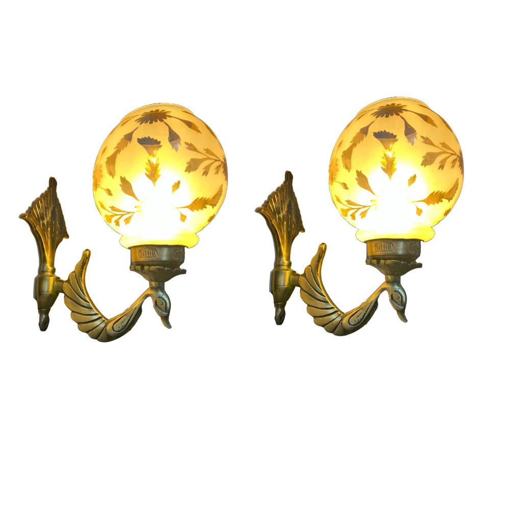 Golden Designer Oval Wall Sconce