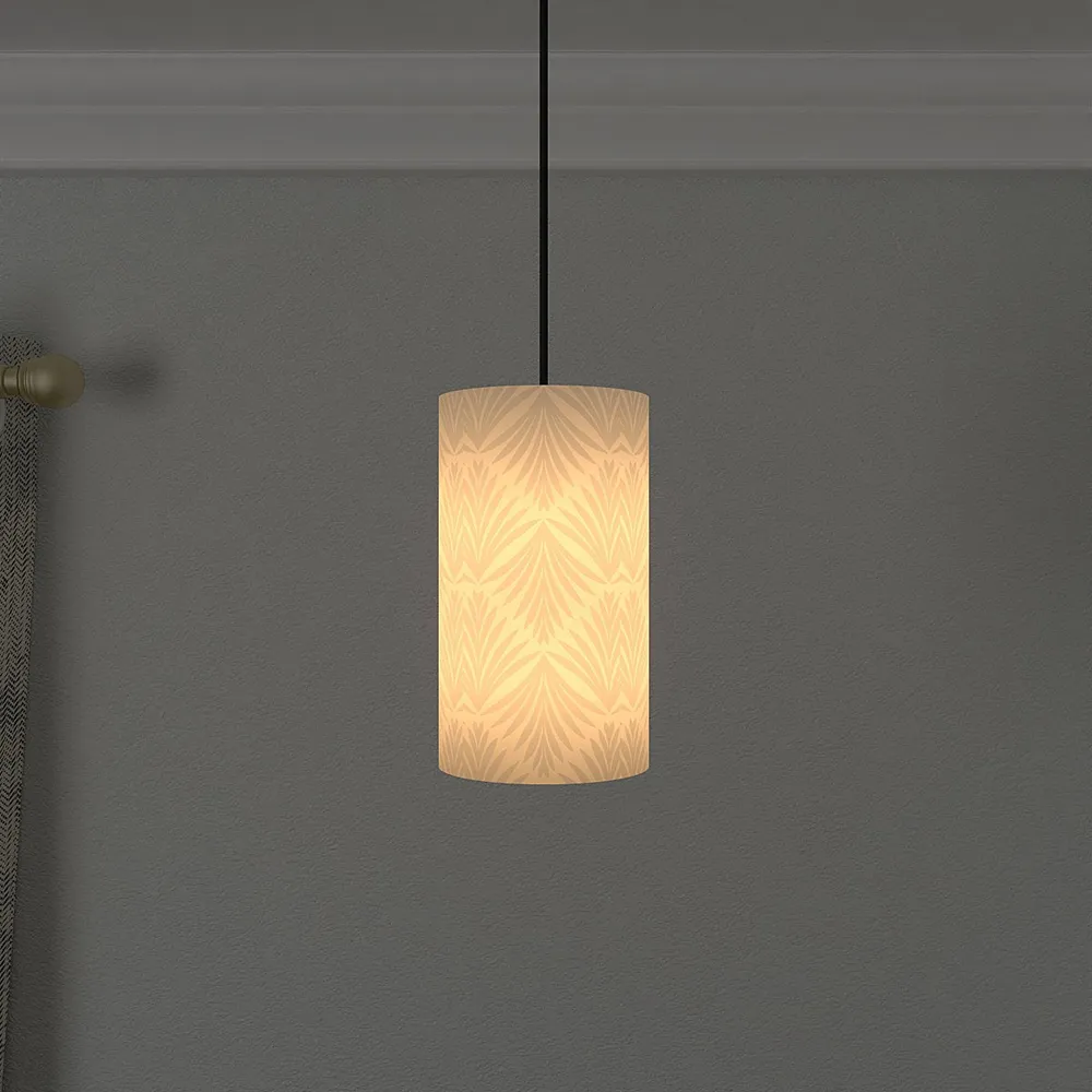Golden Glow Cylindrical Hanging Light