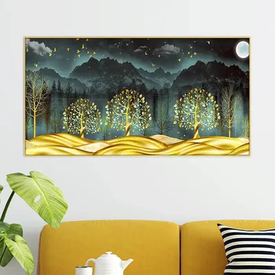 Golden Nightscape Canvas Printed Painting