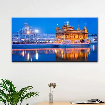 Golden Temple Design Canvas Printed Painting