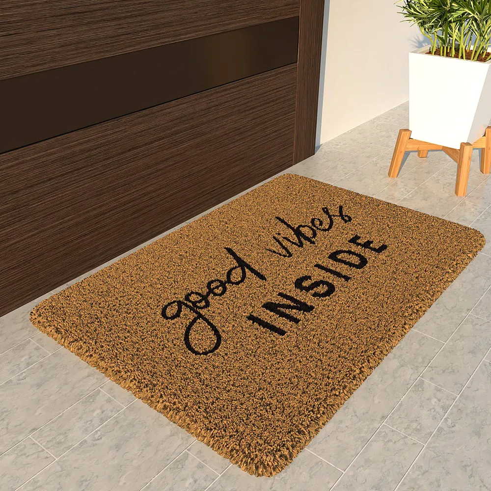 Good Vibes Woolen Door Mat