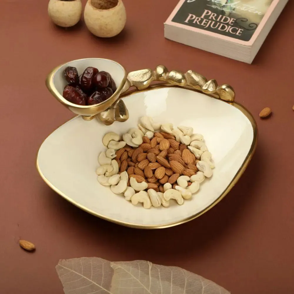 Gorgeous Aluminium Chip & Dip Platter in Gold Finish