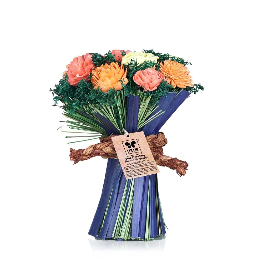Gorgeous Multi-colored Artificial Rose Self-Standing Flower Bouquet