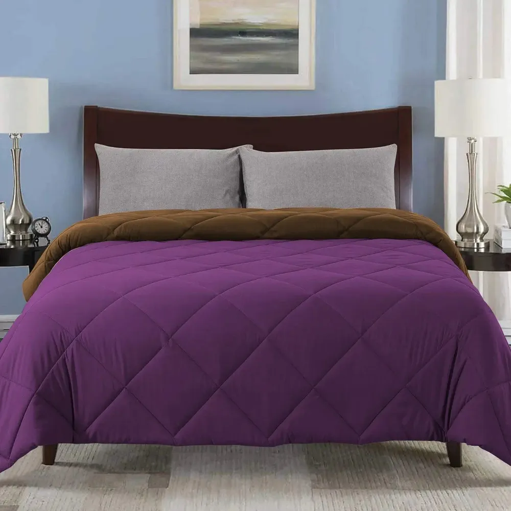 Green & Purple Quilted Double Bed AC Comforter