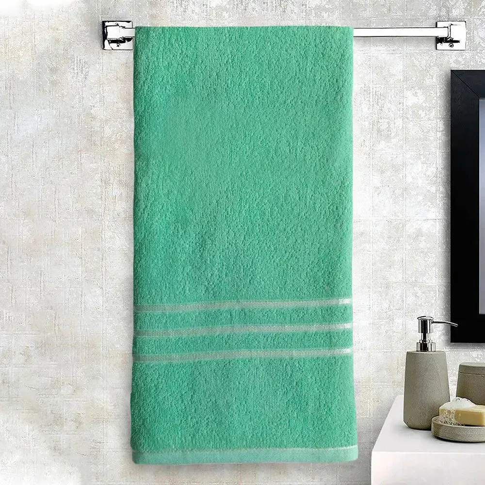 Green Terry Cotton Bath Towel for Men, Women & Kids (1 piece)