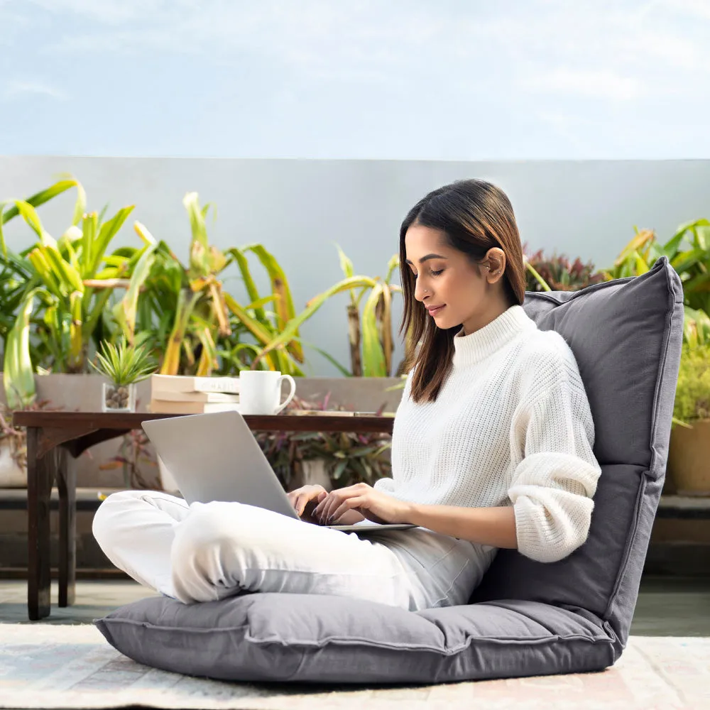 Grey Meditation Folding Chair Made of Hybrid Memory Foam