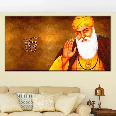 Gurunanak dev ji  Canvas Wall Printed Painting