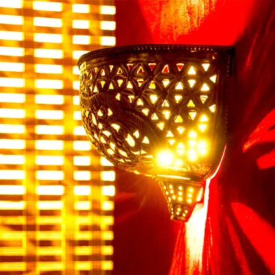 Handcrafted Islamic Motif Golden Wall Light
