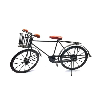 Handcrafted Wrought Iron Miniature Bicycle Showpiece