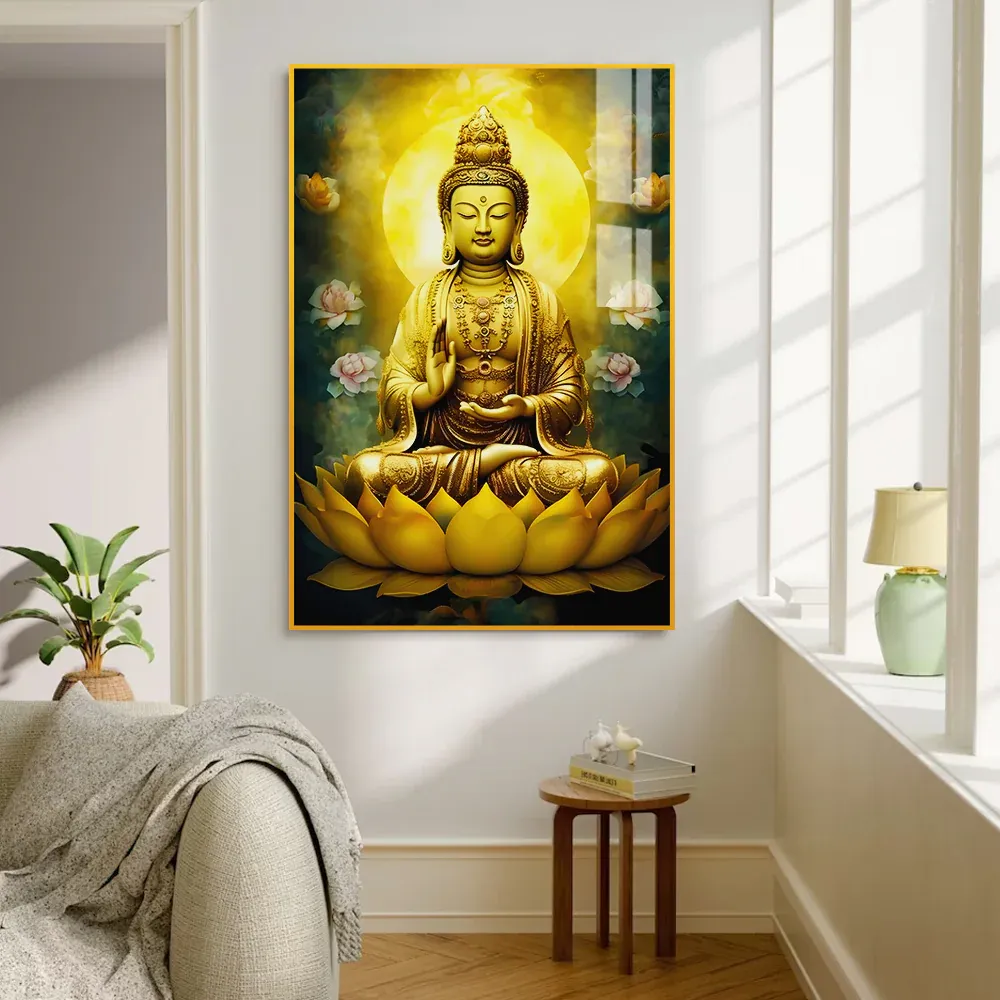 Inner Peace Buddha Acrylic Wall Painting