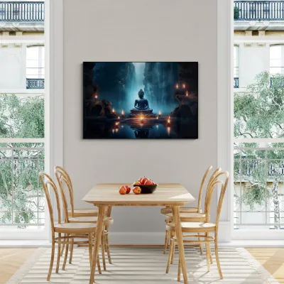 Inner Peace by the Water Buddha Canvas Wall Painting