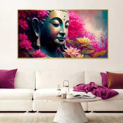 Inner Peace Through Art Lord Buddha Canvas Paintings