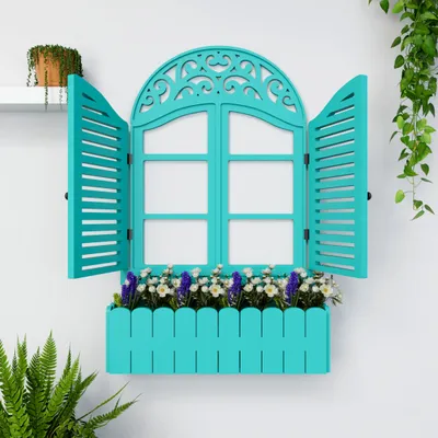 Intricate Detailed Italian Garden Window Wall Decor / Vintage Window