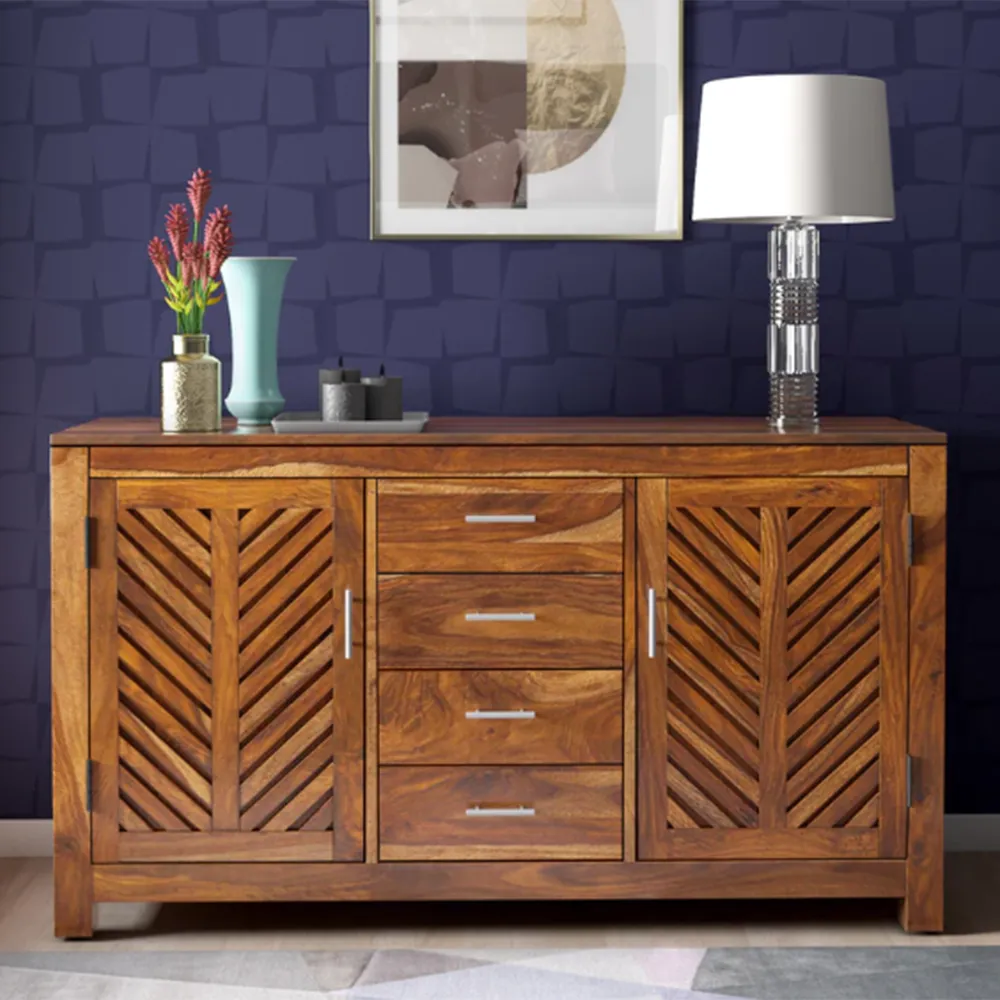 Intricate Handcrafted Sheesham Wooden Sideboard