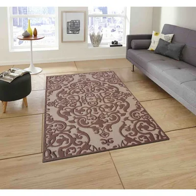 Intricate Morrocan Designer Mousse & Beige Tufted Area Carpet