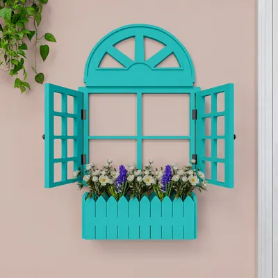 Italian Style Pretty Vintage Window Frame Wooden Jharokha Wall Decor
