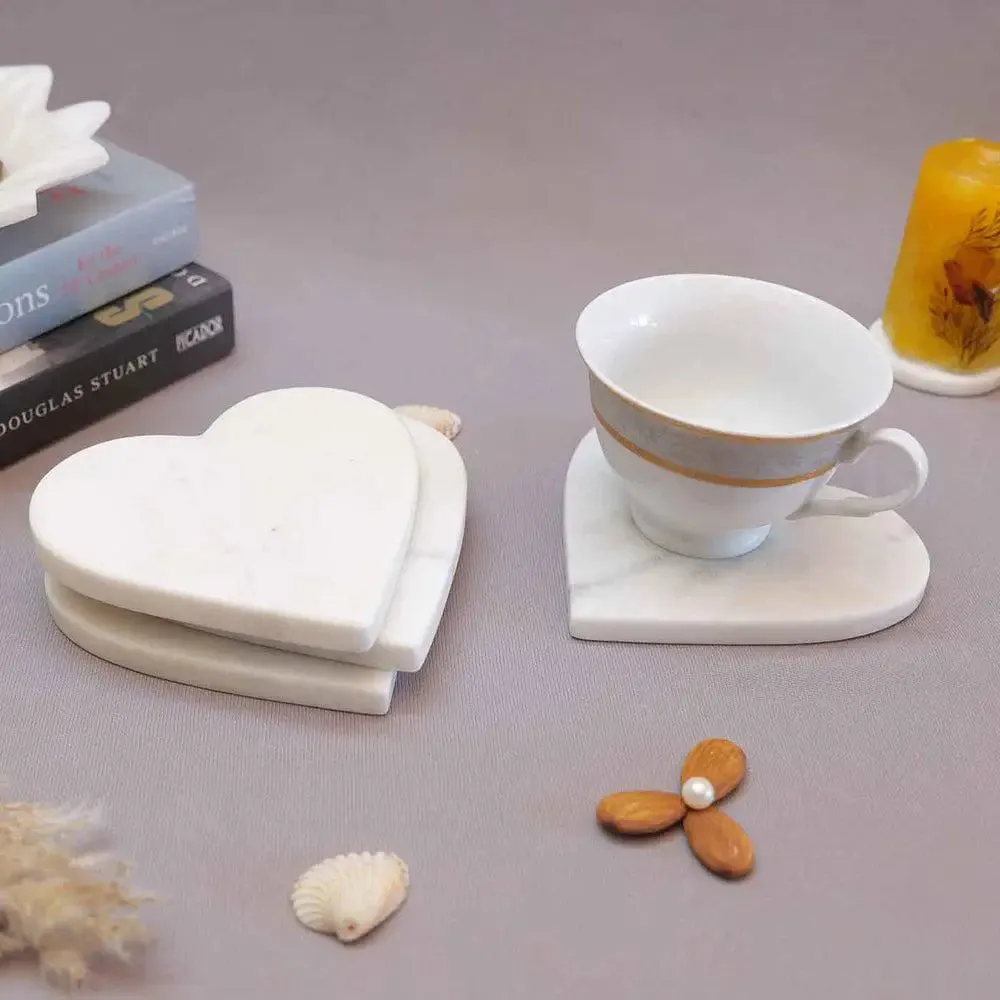 Ivory Marble Coaster Set