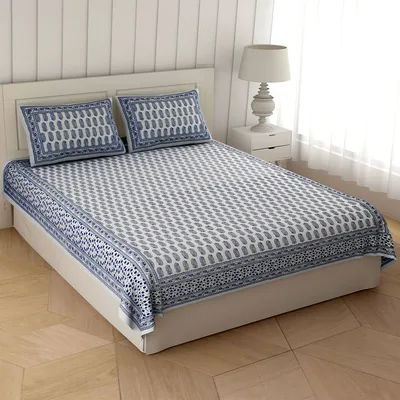 Jaipur Fabric Charming Paisley Cotton Double Bedsheet