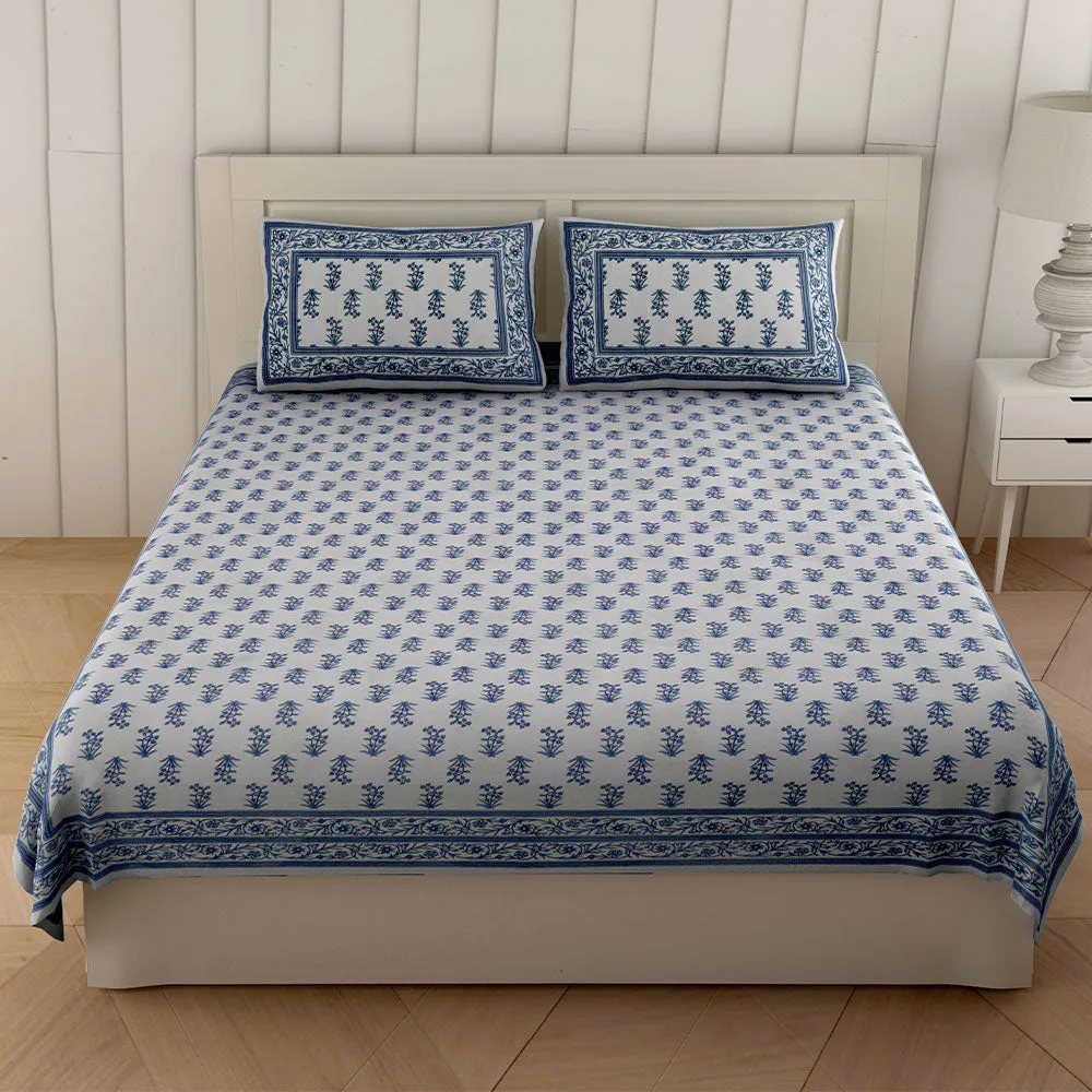 Jaipur Fabric Floral Bliss Cotton Double Bedsheet