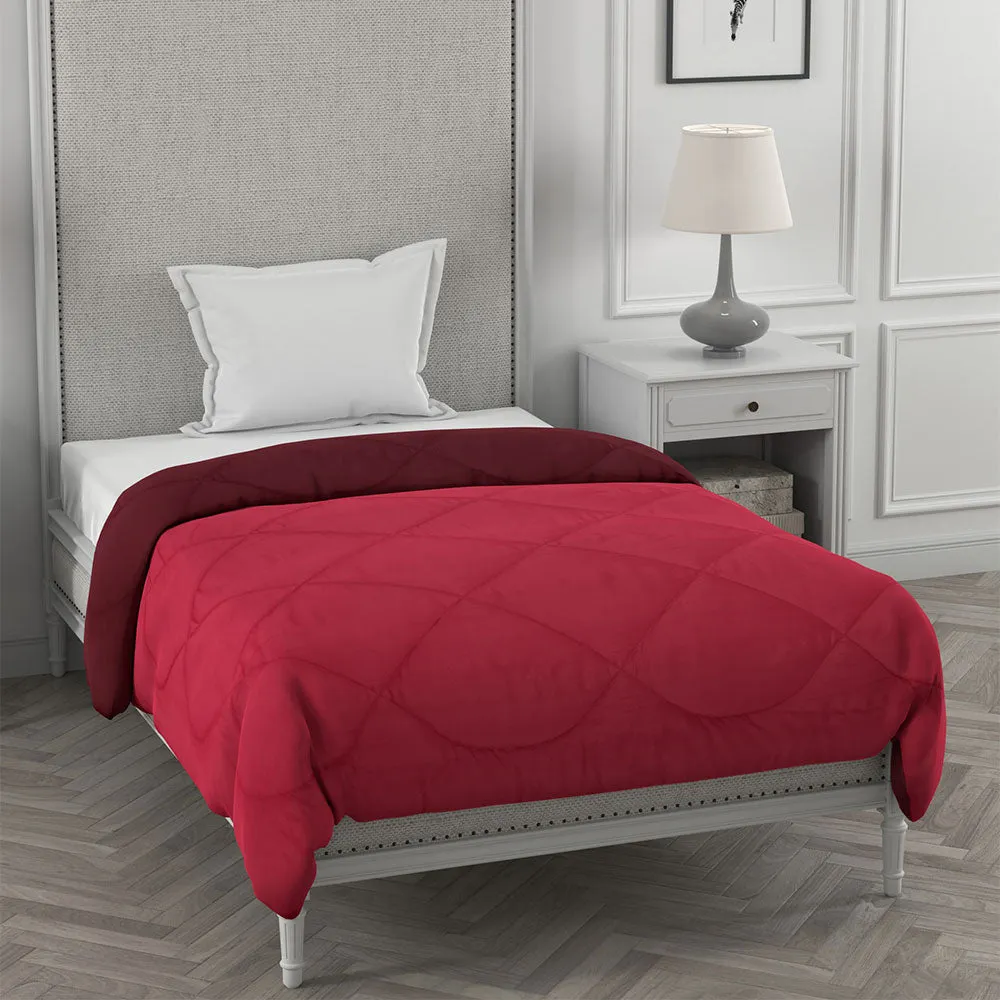 Jaipur Fabric Maroon & Pink Single Bed Comforter