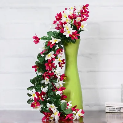 Kali Pink & White Creeper Artificial Flower Bunch