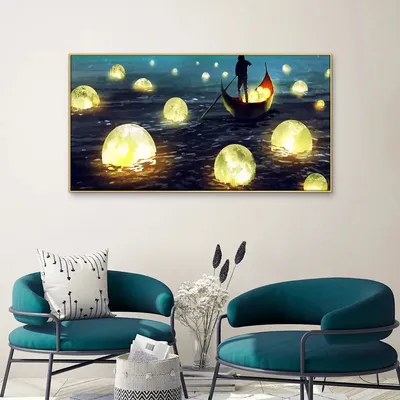 Lake of Moons Fantasy Canvas Wall Painting