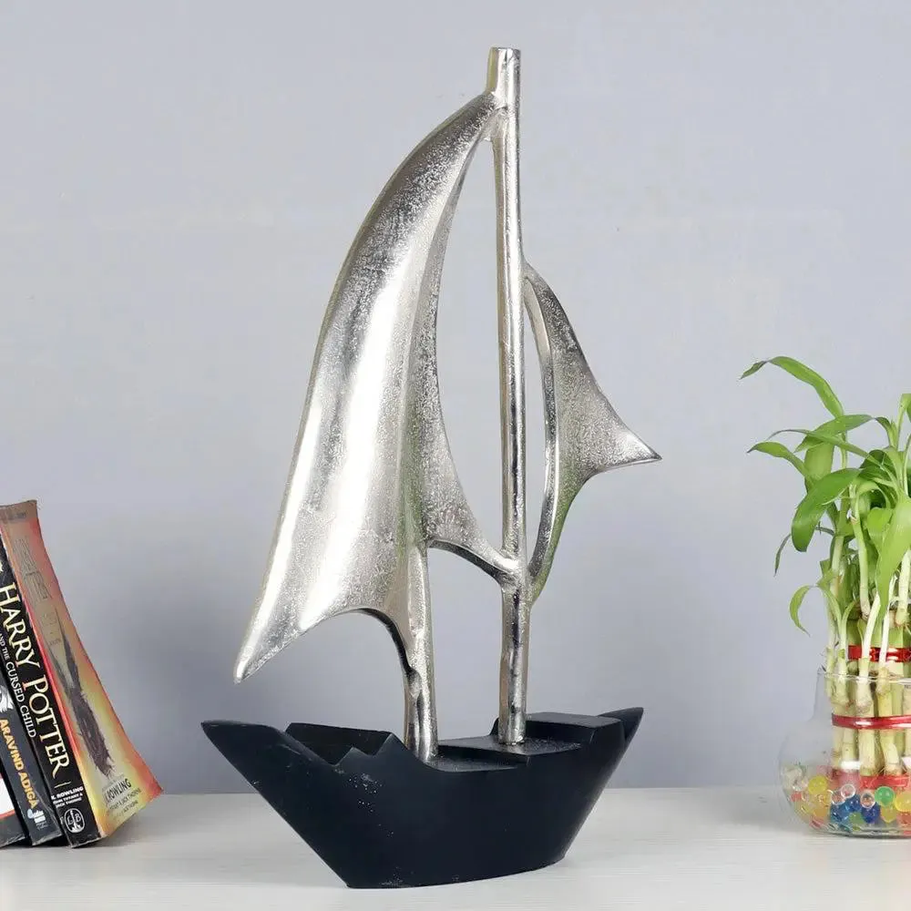Large Dream Boat Table Accent (Raw Silver)