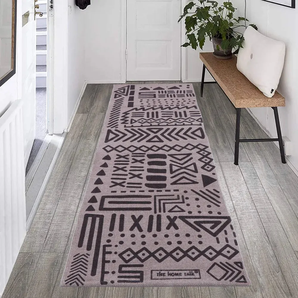 Lavender Tribal Art Cotton Weave Handmade Exercise Mat / Yoga Mat- 2x6 ft