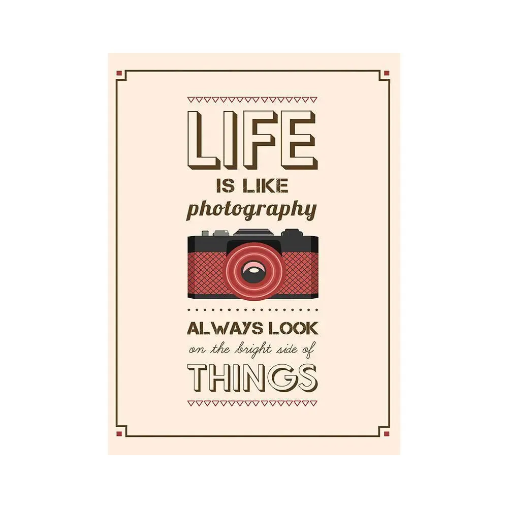 Life Is Like Photography Motivational Quotes Poster