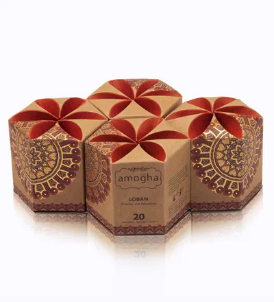 Loban Scented Incense Cones with a Holder (For Religious Ceremonies & Meditation)
