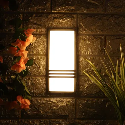 Long Rectangular Decorative Outdoor Wall Fixture