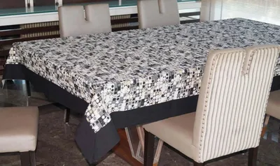 Lushomes 12 Seater Coins Printed Dining Table Cloth (Pack of 1)