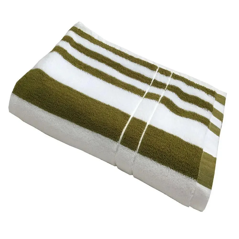 Lushomes Beach Purple & White Cotton Stripe Pool Towel for Men & Women (1 piece)