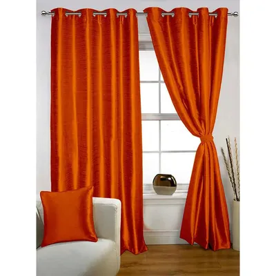 Lushomes Polyester Mango Twinkle Star Curtain with Blackour Matching Lining for Long Door(54 X 108 inches, Pack of 1)