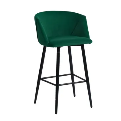 Luxurious Comfy Green Velvet Bar Chair / Long Chair