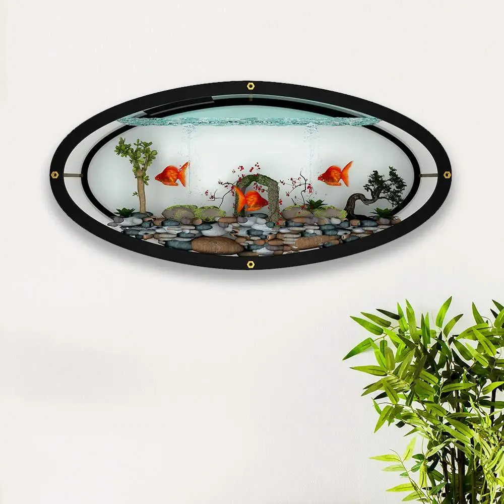 Marina Oval Wall Aquarium/ Terrarium With Air Pump