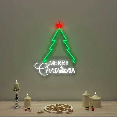 Merry Christmas Tree LED Neon Light