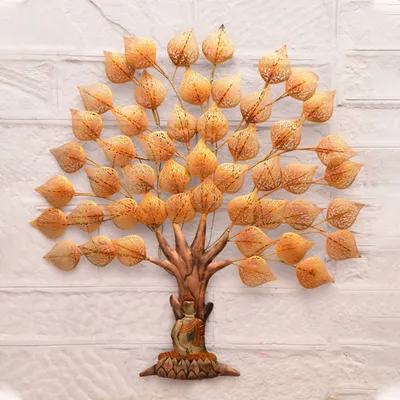 Metal Buddha Tree with LED Lights for Wall Decor