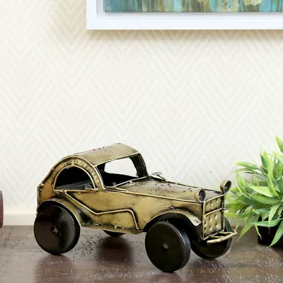 Metallic Antique Car Table Decor